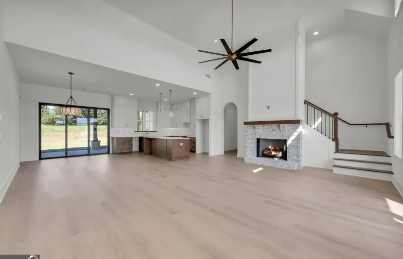 Modern farmhouse on one acre, Cumming, GA: great room