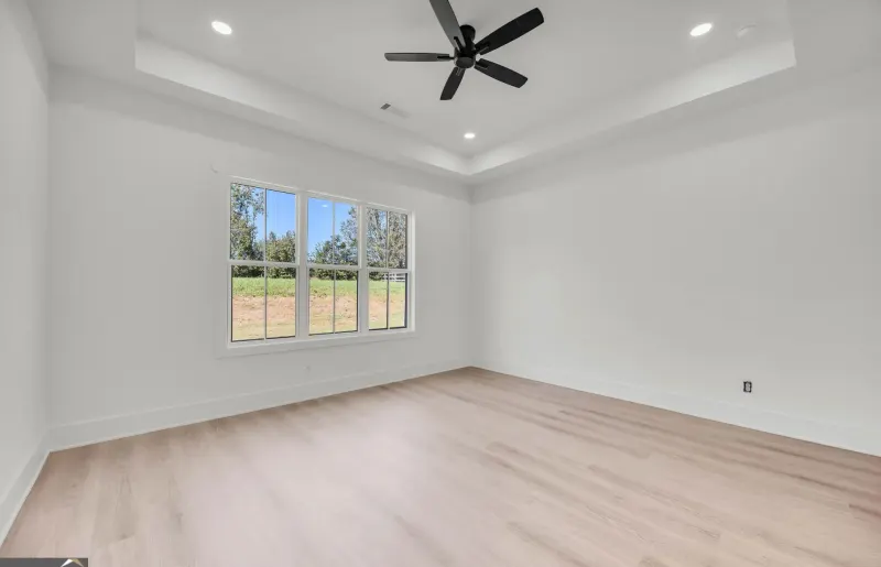 Modern farmhouse on one acre, Cumming, GA: primary bedroom