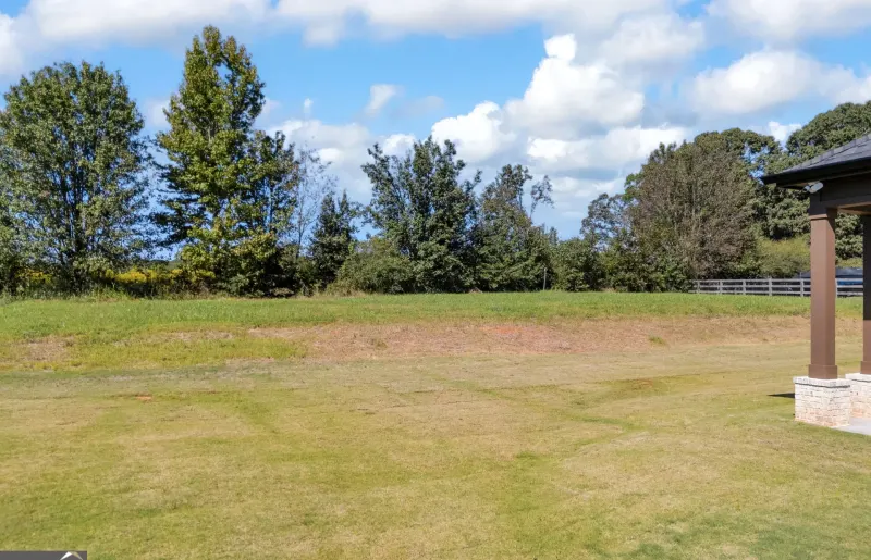Modern farmhouse on one acre, Cumming, GA: backyard
